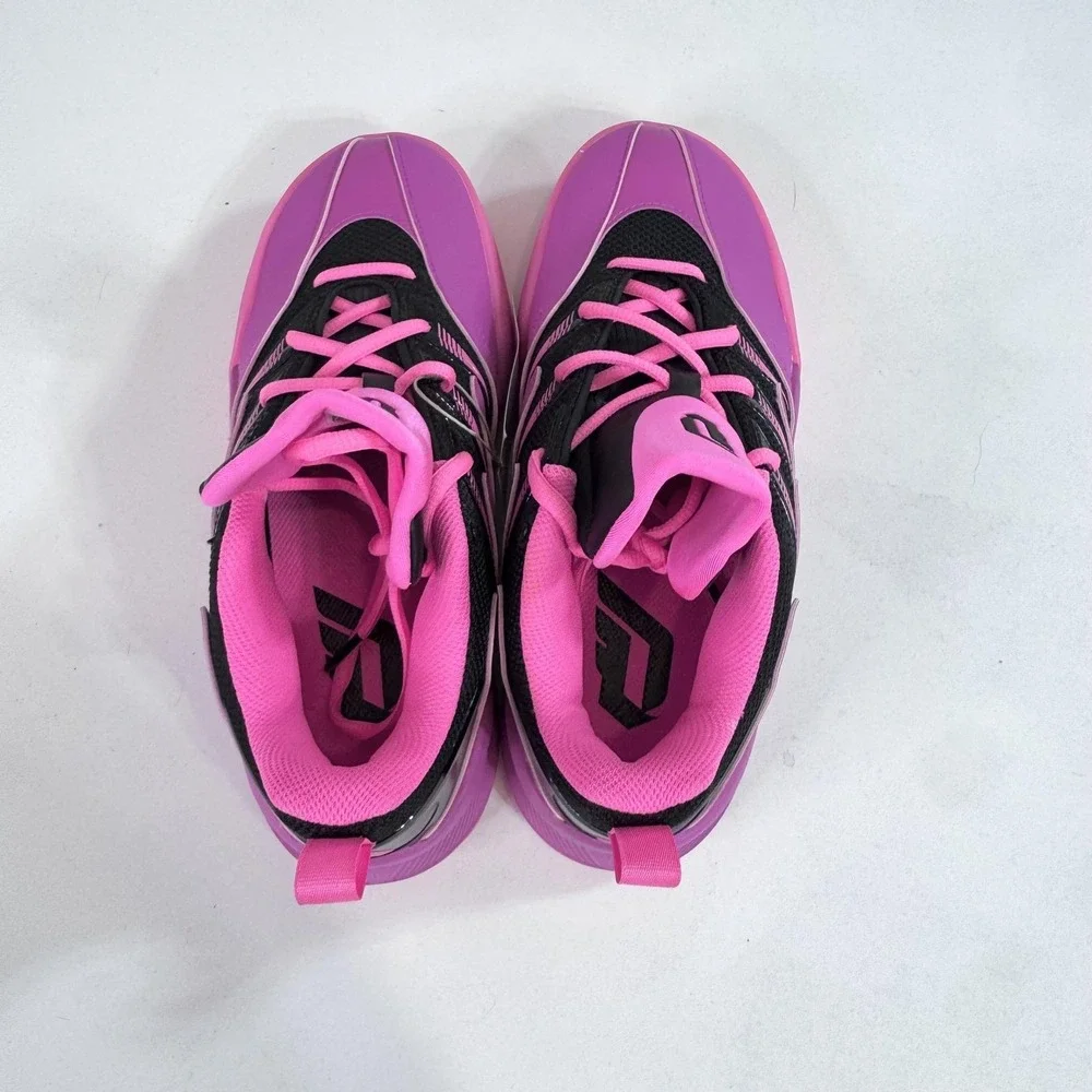 Adidas Dame Shoes Mens Size 6‎ Pink Black Basketball Sneakers Mid Top AJP7660
